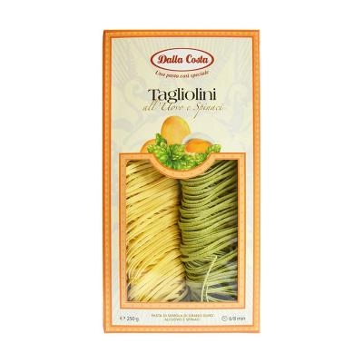 Паста "Dalla Costa" Тальятелле с яйцом и шпинатом 0,250кг