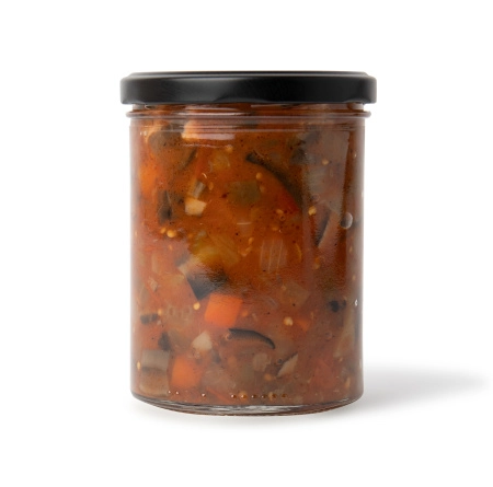 Закуска овощная с лесными грибами (баклажаны с подосиновиками), ст/б 0,43 л.