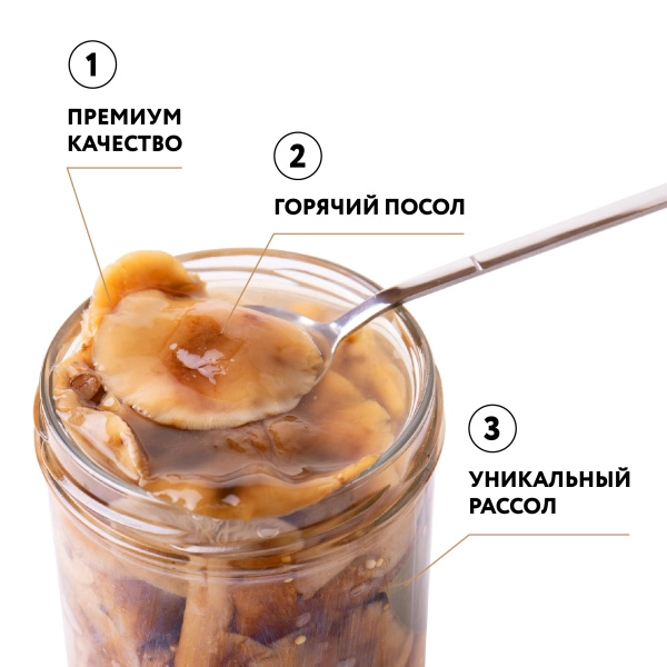 Опята соленые г/п (ст/б 0,90 л)